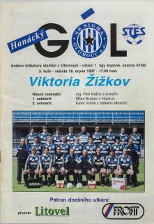 Program Hanácký gól, Olomouc vs. FK Viktoria Žižkov , 1997