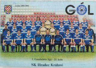 Program Hanácký gól, Olomouc vs. Sk Hradec Králové, 2001