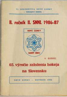 Program hokej, 65. výročie založenia hokeja, II. roč. II. SNL, 1986/87