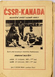 Program hokej  ČSSR v. Kanada, 1969