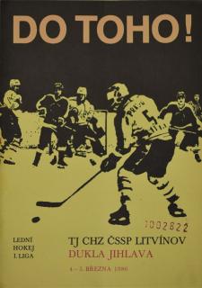 Program  hokej, DO TOHO!, Litvínov v. Dukla Jihlava, 1986