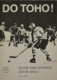 Program  hokej, DO TOHO!, Litvínov v. Zetor Brno, 1987