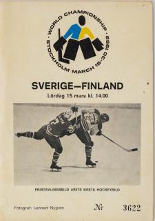 Program hokej, Sverige v. Finland, 1969