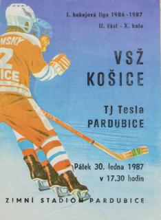 Program  hokej, Tesla Pardubice v. VSŽ Košice, 1987