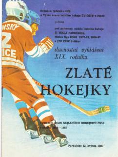 Program  hokej, Tesla Pardubice , Vyhlášení XIX. Zlaté hokejky, 1987