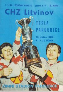 Program hokej, TJ Tesla Pardubice v. CH Litvínov, 1988