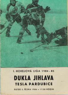 Program hokej, TJ Tesla Pardubice v. Dukla Jihlava, 1984