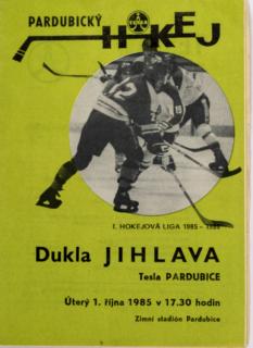 Program hokej, TJ Tesla Pardubice v. Dukla Jihlava, 1985