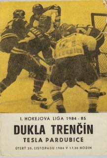 Program hokej, TJ Tesla Pardubice v. Dukla Trenčín, 1984