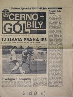 Program Hradec Králové vs. Slavia Praha IPS, 1980 velký formát