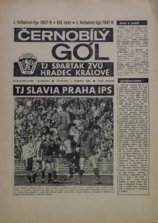 Program Hradec Králové vs. Slavia Praha IPS, 1988 velký formát