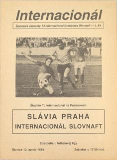 Program Internacionál  Bratislava  vs. Slávia Praha