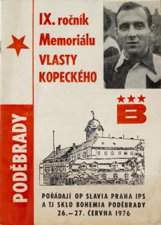 Program IX.roč. Memoriálu Vlasty Kopeckého, 1976