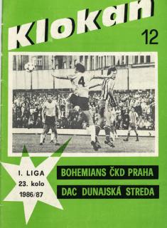 Program Klokan, Bohememians ČKD v. DAC Dunajská Streda, 1986/87