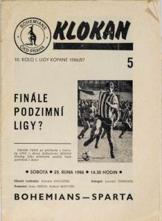 Program Klokan , Bohemians ČKD Praha v. Sparta Praha, 1986(5)