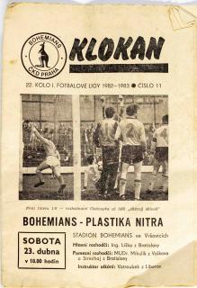 Program Klokan, Bohemians ČKD v. Plastika Nitra, 1982/83 (11)