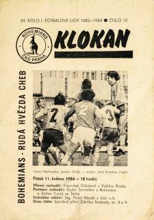 Program Klokan, Bohemians ČKD v. RH Cheb, 1984 (12)