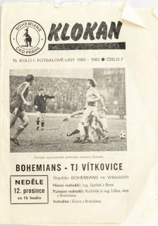 Program Klokan, Bohemians TJ Vítkovice, 1982/1983
