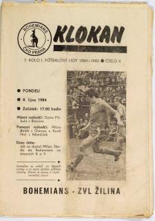 Program Klokan,  Bohemians  vs. ZVL Žilina, 1984/85 (4)