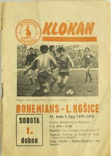 Program Klokan, Boheminas - L.Košice, 1978/1979