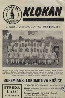 Program Klokan, Boheminas - L.Košice, 1982/83 (1)