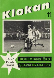 Program Klokan, FC Bohemians Praha vs. Slavia Praha IPS, 1987