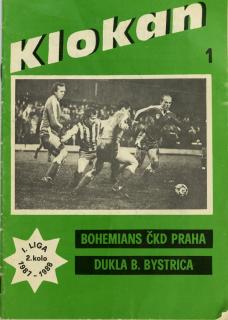 Program Klokan, S Bohemians  vs. Dukla B. Bystrica, 1987/88