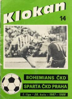 Program Klokan, S Bohemians  vs. Sparta ČKD Praha, 1987/88