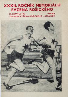 Program memoriál Evžena Rošického 1983