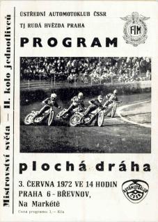 Program, Mezinárodní plochá dráha, 1972