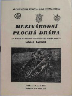 Program, Mezinárodní plochá dráha, 1983