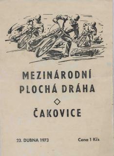 Program, Mezinárodní plochá dráha, Čakovice, 1973