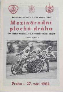 Program, Mezinárodní plochá dráha, Praha, 1982