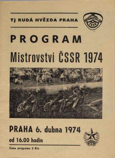 Program, Mistrovství ČSSR, motocros, 1974