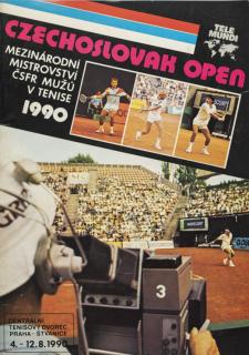Program  Mistrovství mužů v tenise, Centrální ten. dvorec Praha,  1990