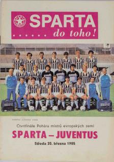 Program PMEZ,  Sparta Praha vs. Juventus, 1985