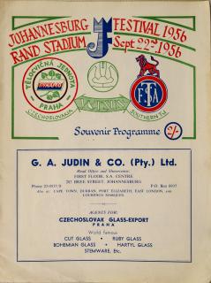 Program souvenir  Dynamo club of Prague v. An Invitation Eleven, 1956