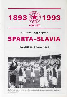 Program Sparta Praha  vs. Slavia Praha, 1993