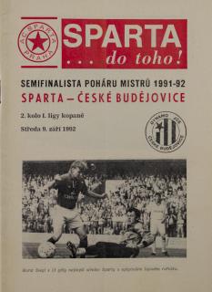 Program Sparta vs. Budějovice, 1992