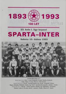Program Sparta vs. Inter, 1993