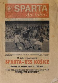 Program Sparta vs. VSS Košce, 1977