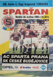 Program Sparťan, AC Sparta Praha vs. SK Čes. Budějovice, 1995