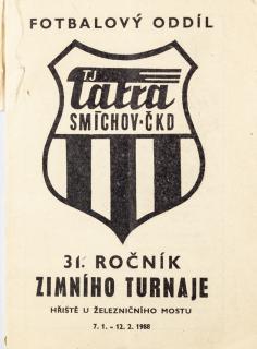 Program  Tatra Smíchov, 31. ročník Zimního turnaje, 1988