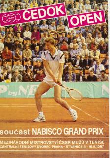 Program - tennis Čedok open, 1987