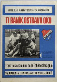 Program  TJ Banik Ostrava OKD, Troies fois champion de la Tchécoslovaquie