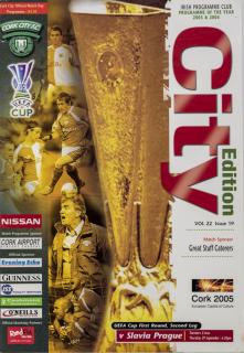 Program UEFA, Cork City v SK Slavia Prague, 2005