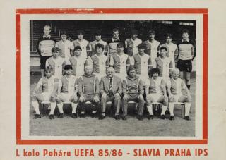Program UEFA, Slavia vs. St. Mirren F.C., 1985 86