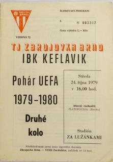 Program UEFA, Zbrojovka Brno v.IBK Keflavik, 1979-80