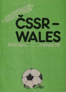 Program výběr  ČSSR  vs. Wales, 1987