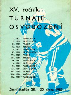 Program XV. Turnaj osvobození, lední hokej 1987